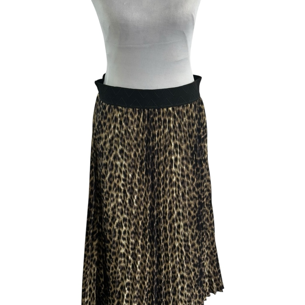 Y2K Leopard Print Pleated Midi Skirt – Wild Chic 90s Minimalist Aesthetic